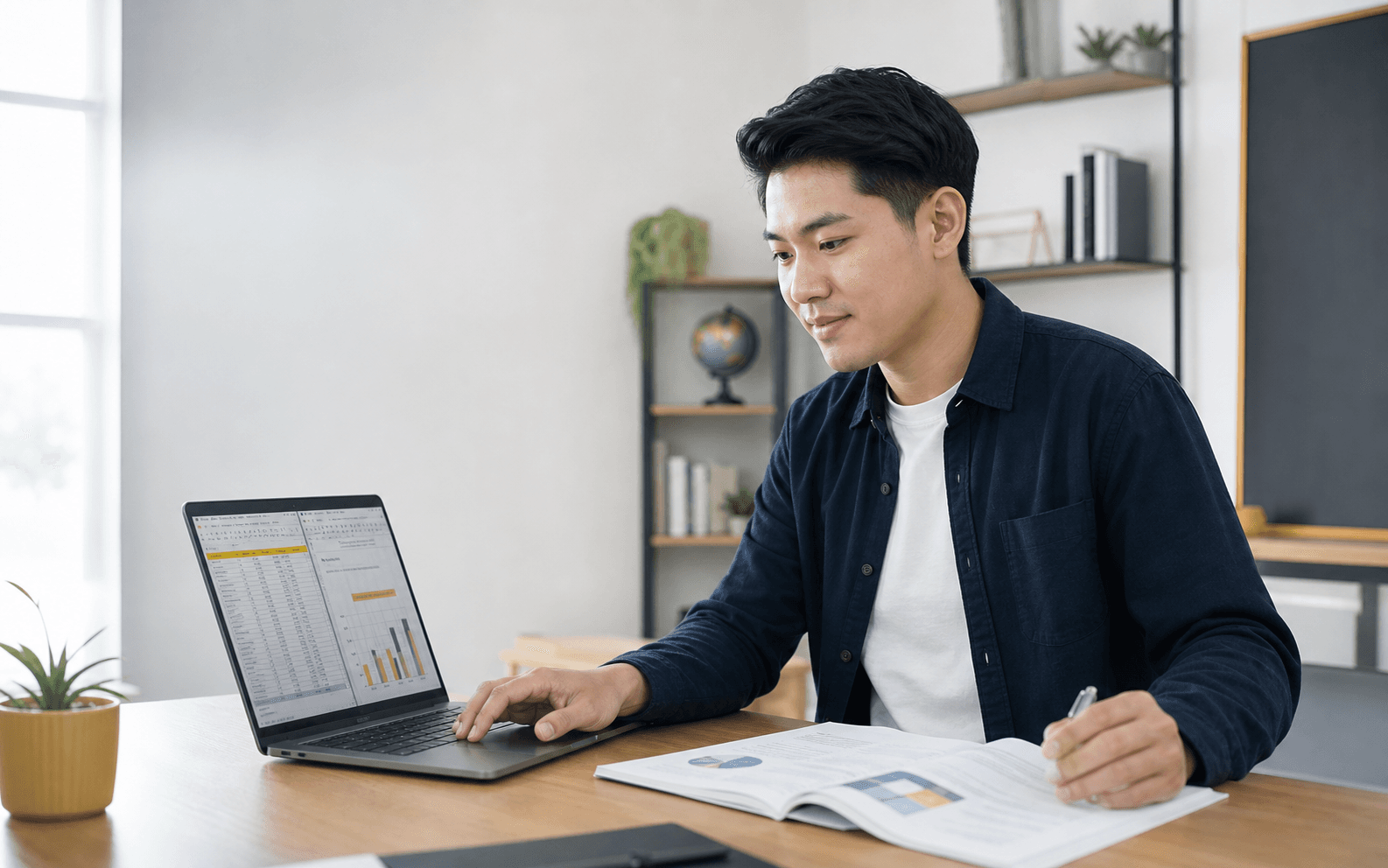 Peserta LPKP MENTARI belajar Microsoft Office melalui laptop